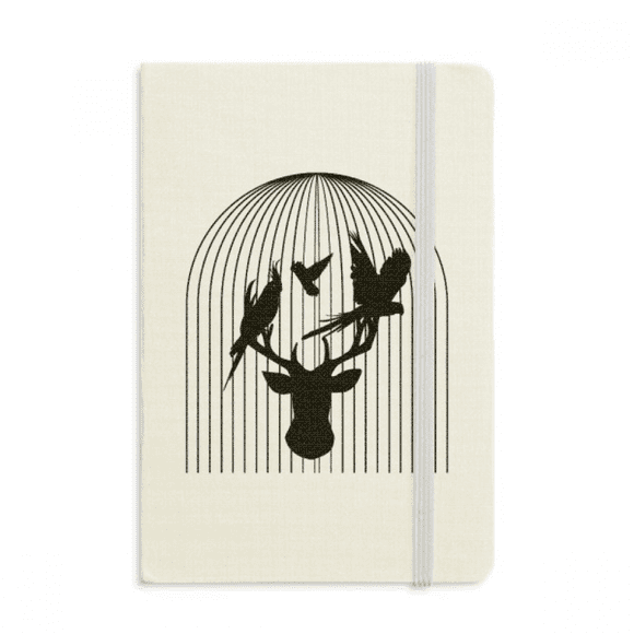 Cockatoo Antler Ecology Art Deco Fashion Notebook Official Fabric Hard Cover Classic Journal Diary