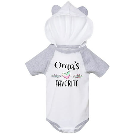 

Inktastic Oma s Favorite- Heart Grandchild Gift Baby Boy or Baby Girl Bodysuit