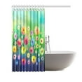thumbnail image 2 of MYPOP Seasonal Nature Spring Flower Long Polyester Shower Curtain, Abstract Floral Watercolor Painting Decorative Bathroom Set with Hooks, 66 X 72 Inches, 2 of 3