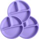 thumbnail image 1 of Platos de silicona para niños pequeños, platos divididos para bebés, no tóxicos, sin BPA, aptos para lavavajillas y microondas, platos de silicona antideslizantes e irrompibles para niños, 1 of 5