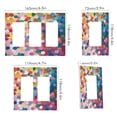 thumbnail image 2 of Yayeee Rocker Switch Wall Plate 2-Gang 4.7"x4.6" Home Decorative Outlet Cover, Light Colorful Circles, 2 of 6