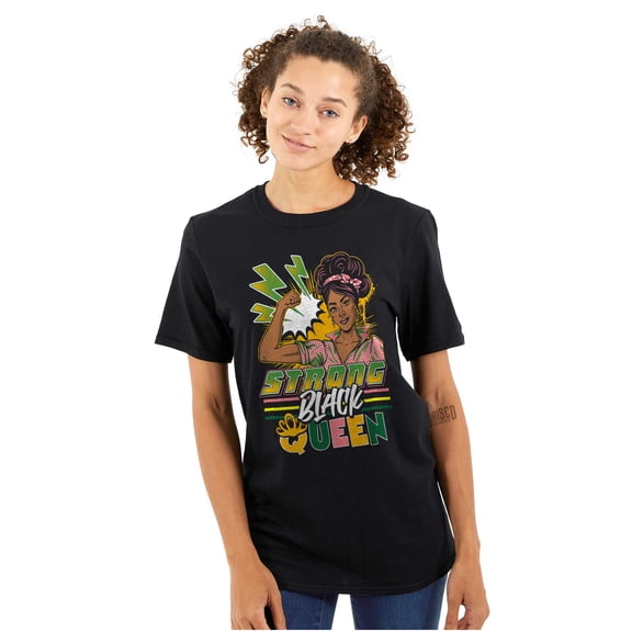 Cute Motivational Strong Black Queen Women's Graphic T Shirt Tees Brisco Brands S