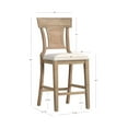 thumbnail image 3 of Linon Rylan 26" Seat Counter Stool, Rustic Graywash/Beige, 3 of 13
