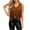 Khaki, variant on Atkumj Western Vest Women Vintage Suede V Neck Fringe Hem Button Up Vests Fashion Casual Solid Color Cropped Women Vest Top for Everyday Western Look S