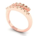thumbnail image 2 of 0.235 ctw Wedding Band for Women - 14K Rose Gold Natural Morganite Stackable Eternity Ring, 2 of 6