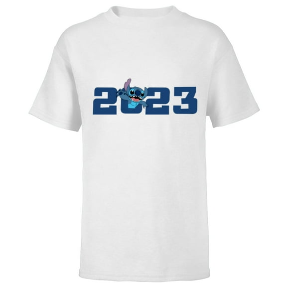 Disney Stitch 2023 Celebration 100th Anniversary New Year - Short Sleeve T-Shirt for Kids - Customized-White