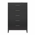thumbnail image 3 of Ameriwood Home Amberleigh Tall 5 Drawer Dresser, Black w/ White Faux Marble Top, 3 of 12