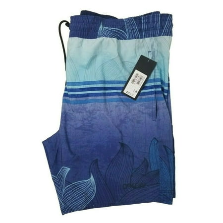 Men's Oakley Beach Short Flower Striped Flash Blue 18 Inches - Size XL