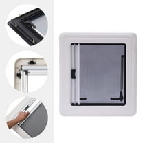RV Caravan Hinged Window, Adjustable Angle, Sun Shade & Insect Screen