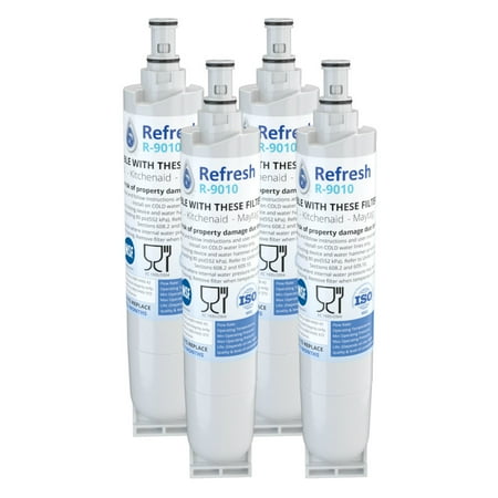 

Replacement For Whirlpool ED25RFXFW01 Refrigerator Water Filter - by Refresh (4 Pack)