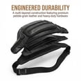 thumbnail image 6 of Leather Fanny Pack for Men & Women, Multi-Pockets Waist Belt Bag for Travel, Sports, Hiking, Cycling, Running, 2 Pack, 6 of 6