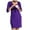 Purple, variant on Womens Maternity Nursing Dress for Breastfeeding 2024 Long Sleeve Comfy Maternity Dresses Casual Pregnancy Clothes Dark Blue,XXL
