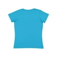 thumbnail image 2 of LAT Women 100% Cotton Jersey Crew Neck Short Sleeve Tee (3516) Turquoise, S, 2 of 4