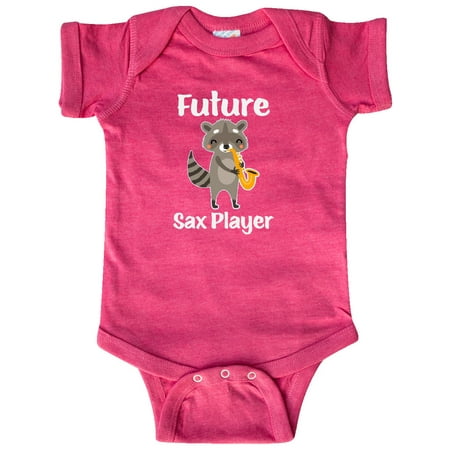 

Inktastic Future Saxophone Player Kids Raccoon Gift Baby Boy or Baby Girl Bodysuit