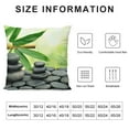 thumbnail image 5 of Orinice Bamboo Leaves Rocks Graphic Decorative Cushion Throw Pillow Cover for Home Couch Living Room Sofa Car Bedroom, Durable Material, 1PC 22x22in, 5 of 5