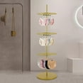 thumbnail image 2 of 3-Tier Rotatable Round Garment Rack Underwear Display Stands Round Clothing Rack Boutique Clothing Rack Gold Retail Clothing Rack for Underwear Shorts Scarf, 2 of 9