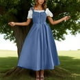 thumbnail image 4 of Yourumao Maxi Corset Dress for Women Sleeveless A-line Gothic Dresses Square Neck Flowy Long Dress Crisscross Western Outfits for Afternoon Tea Party, 4 of 8