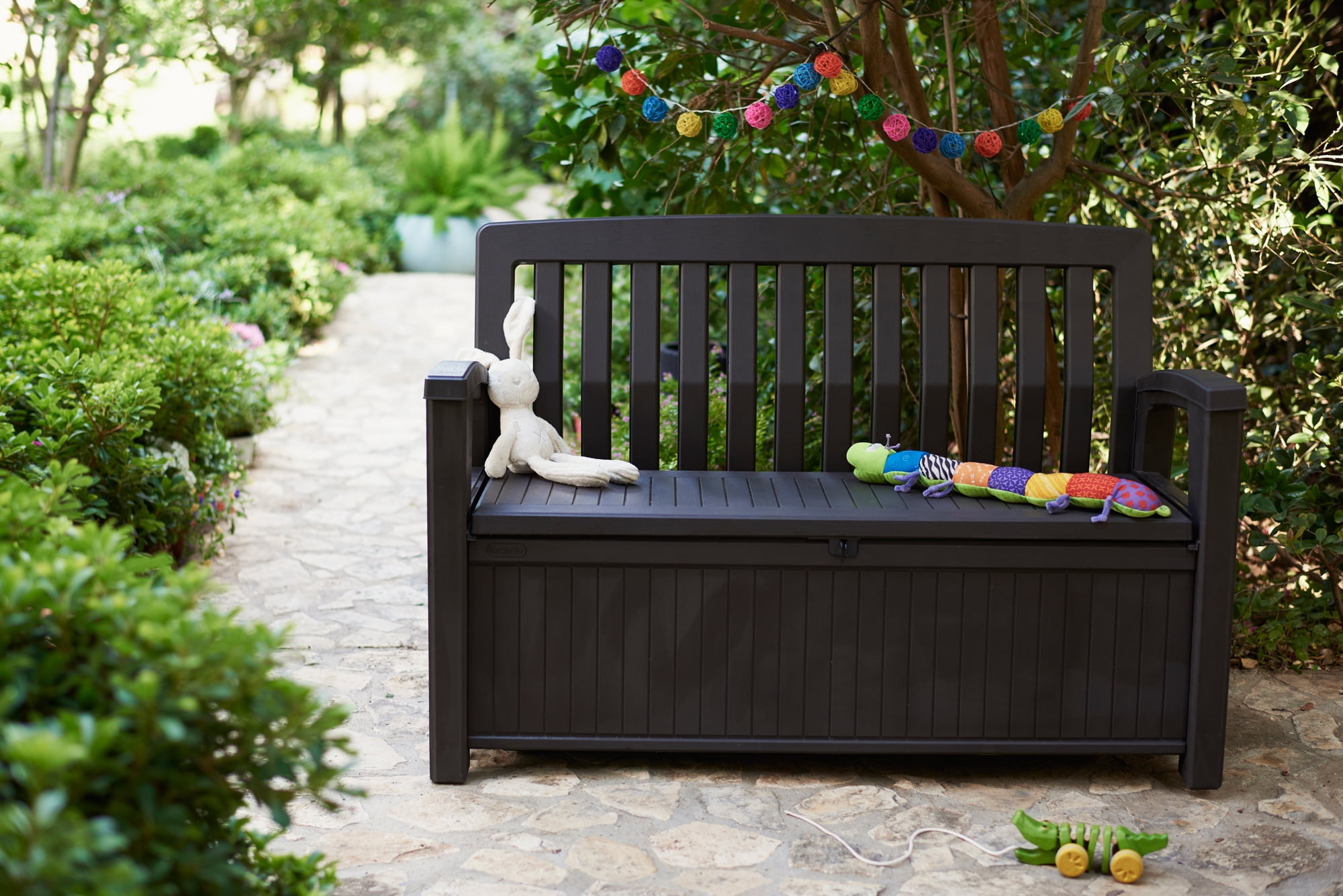 Walmart patio cheap storage bench