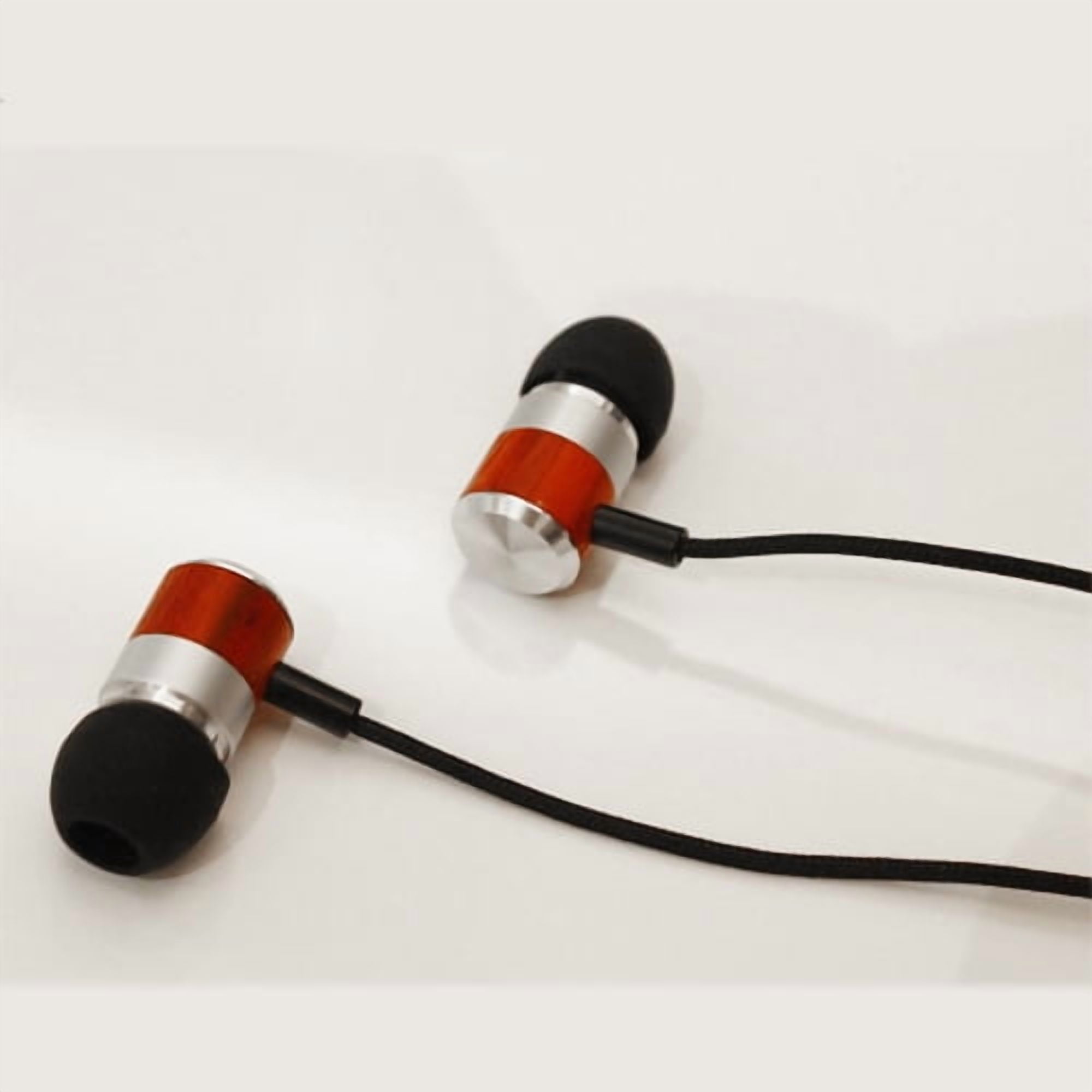 Wired Earphones Hi-Fi Sound for Motorola Moto G 5G (2022)/Moto G 5G (2023)/Moto 5G (2024)/Moto 5G (2025) - Headphones Handsfree Mic Headset Wooden Earbuds In-ear Earpieces Microphone