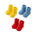thumbnail image 2 of BadPiggies 3 Pairs Toddler Socks with Grippers Warm Fuzzy Socks for Kids No Skid Slipper Crew Socks 0-3 Yr, 2 of 10