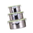 thumbnail image 3 of PENGXIANG 3pcs Stainless Steel Preservation Boxes Set Refrigerator Sealing Bowls Food Container for Kitchen (10cm+12cm+14cm), 3 of 6