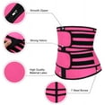 thumbnail image 2 of Women Waist Trainer Neoprene Zipper Double Belt Workout Slimming Trimmer, 2 of 6