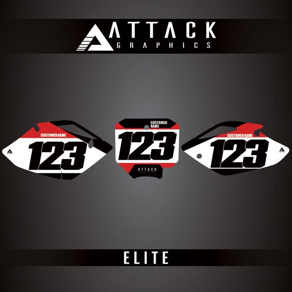 Attack Graphics Elite Number Plate Backgrounds for Honda CRF150R Expert 2025