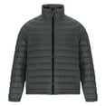 thumbnail image 7 of UVEASISHA Men Puffer Jacket Packable Lightweight Quilted Jackets Full Zip Stand Collar Fashion Winter Coats Windproof lnsulated Ski Coat with Pockets Dark Gray S, 7 of 7