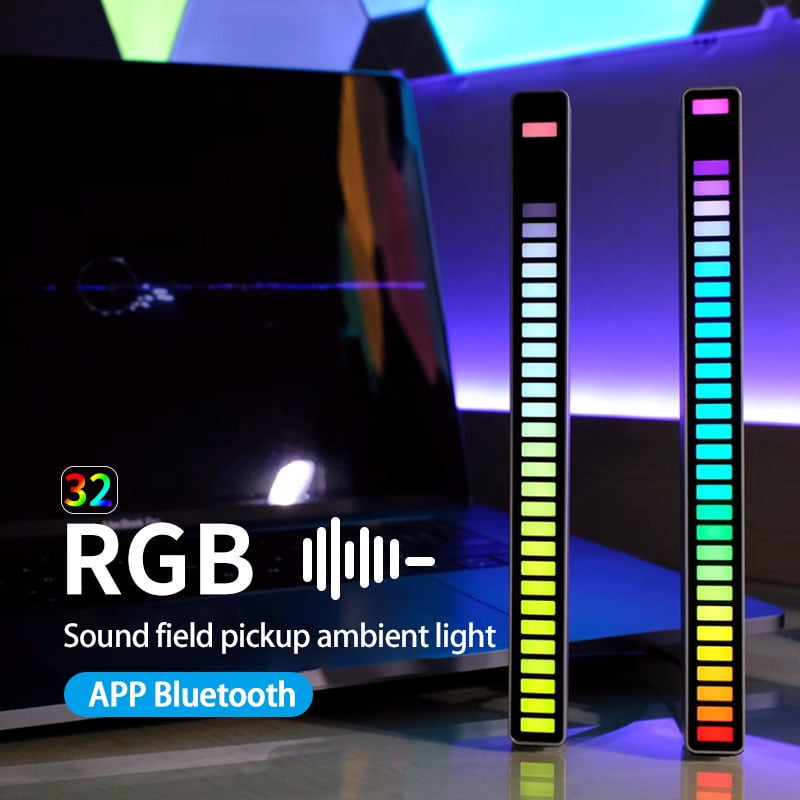 Details about   Sound Control Voice-Activated Rhythm Colorful LED Light Car RGB Strip Lights 