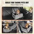 thumbnail image 6 of VEVOR Dog Car Seat, Dog Booster Seat for Car with A Storage Pocket, Clip-On Safety Leash, Sponge and PP Cotton Filling, Dog Car Bed for Small & Medium Dog up to 40lbs, Gray, 6 of 9