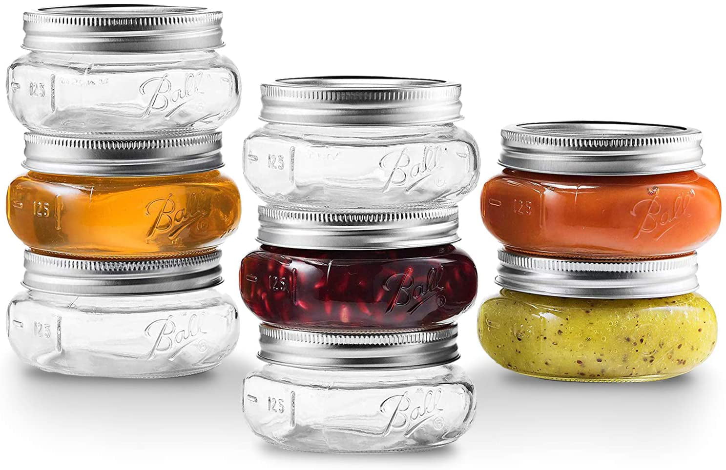 Ball Wide Mouth Mason Jars 8 oz [8 Pack] With Airtight lids and Bands - For  Canning And Preserving, Jams, Sauce, baby Food - Microwave And Dishwasher  Safe, Bundled With Jar Opener 