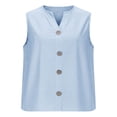 thumbnail image 5 of TAGOLD Womens Round-Neck Tank Top Solid Color Neck Loose Casual Summer Tank Top, 5 of 5