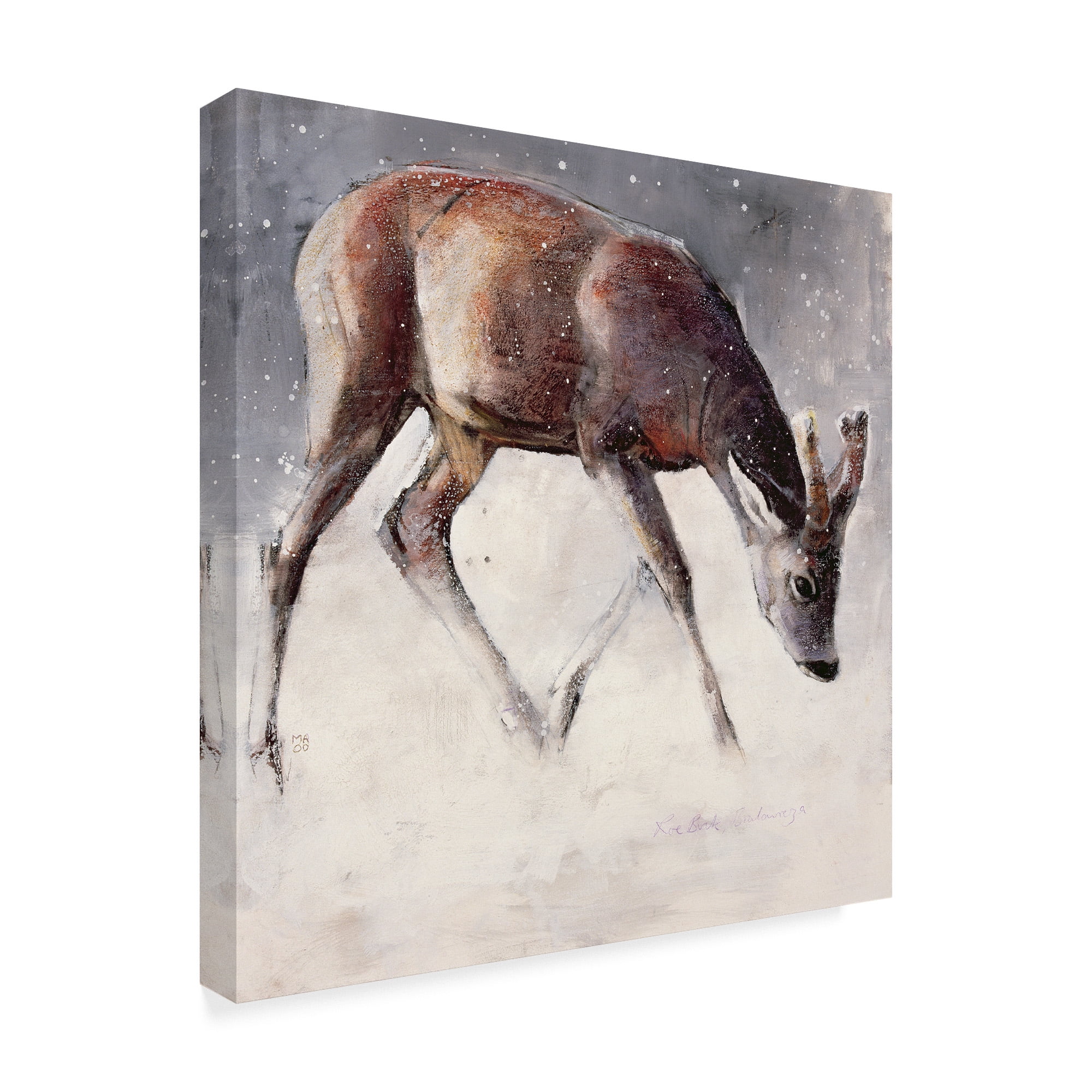 Trademark Fine Art 'Roe Buck, Winter' Canvas Art by Mark Adlington