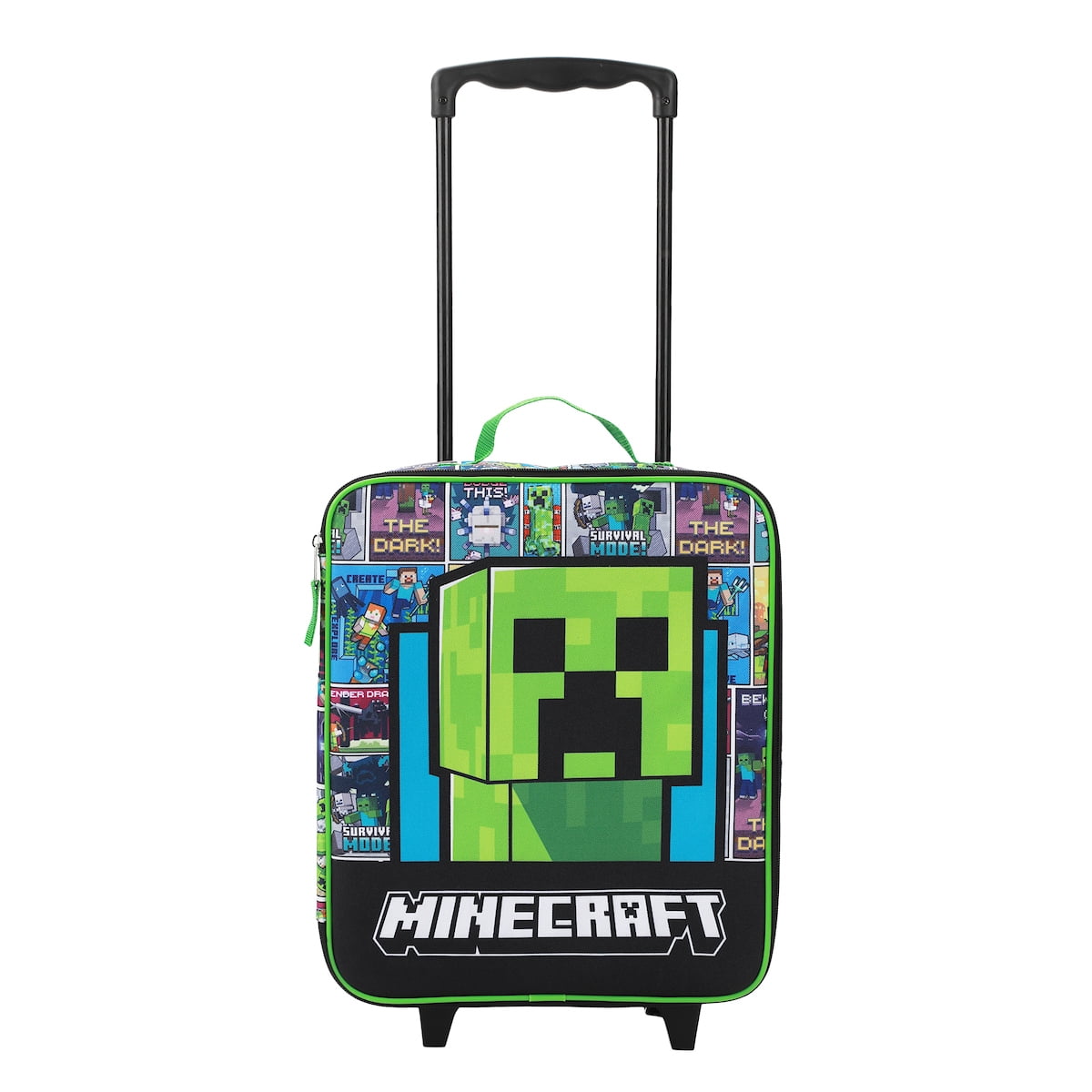 Minecraft Creeper Youth 4-Piece Travel Set-14" Carry-on Duffle Bag and Luggage Tag Set