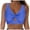 Blue, variant on GEWSEY Bikini Tops for Women Twist Front Swimsuit Top Cropped Tankini Tops Cut Out Bathing Suit Tops Only (Hot Pink, S)