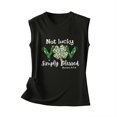 thumbnail image 2 of Gibobby Camisa Blusa informal Chaleco informal Camiseta sin mangas Camiseta sin mangas Camisetas sin mangas con cuello estampado Camisa redonda y camisolas para mujer(Negro,CH), 2 of 5