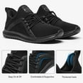 thumbnail image 4 of ALEADER Womens Tennis Shoes,Energycloud Comfort Slip On Fashion Sneakers Slip On Tennis Shoes,ALL Black,Size 7, 4 of 5