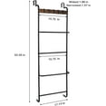 thumbnail image 2 of 5 Tier Over The Door Towel Rack Bathroom Behind Door Towel Holder with Hooks, 2 of 8