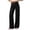 Black-pants for women, variant on YanHoo Wide Leg Pants for Women Elastic Waisted Drawstring Striped Trousers Work Business Casual Straight Pant with Pockets