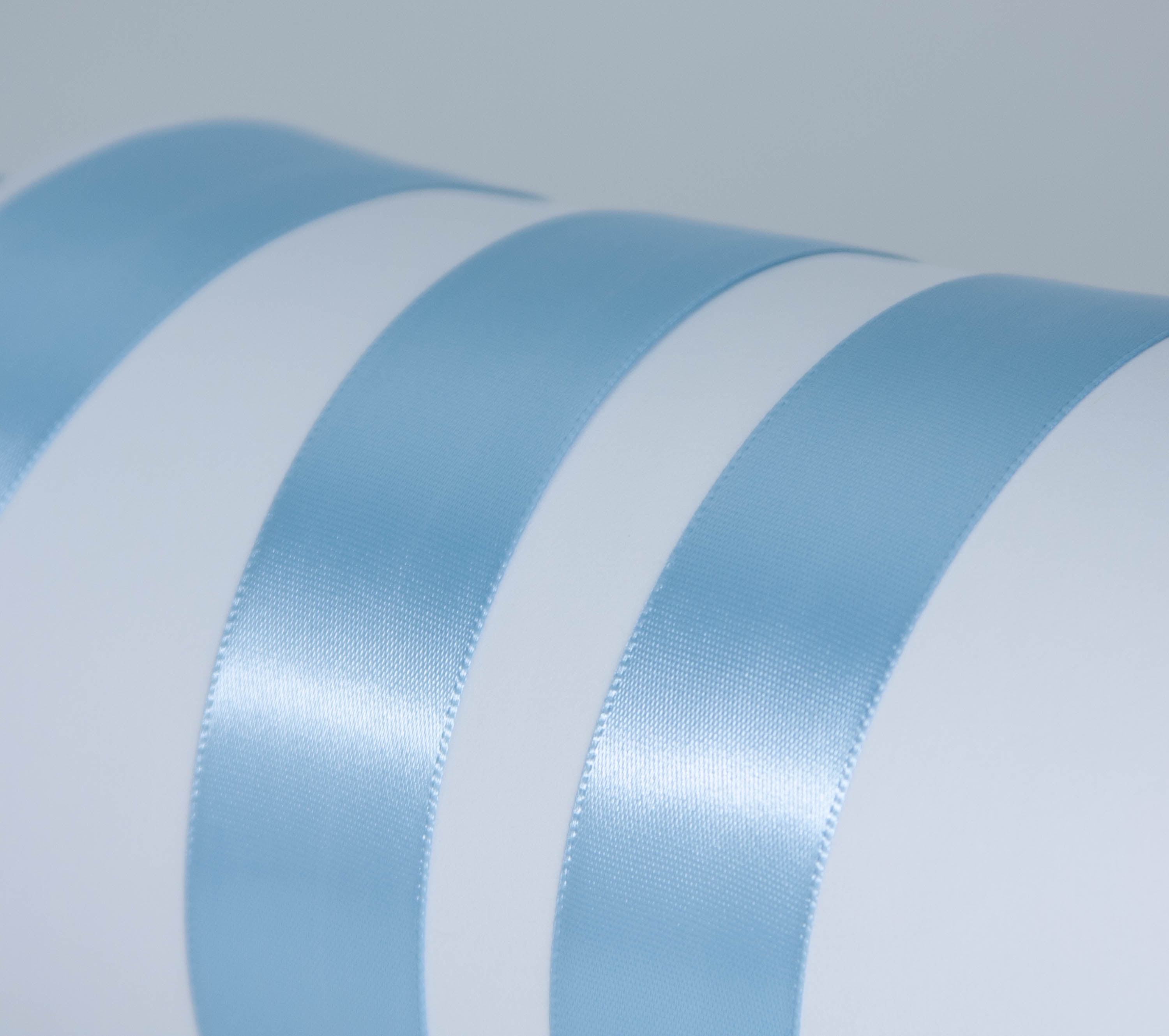 Offray Ribbon, Powder Blue 7/8 inch Single Face Satin Polyester Ribbon, 18 feet