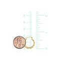 thumbnail image 4 of JewelStop 10k Real Yellow Gold Bamboo Hoop Earrings, 4 of 5