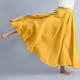 thumbnail image 4 of Elegant Flowy Women's High Waist Skirt Boho Maxi Long Skirt with Elastic Waist for Daily Wear and Party, 4 of 6