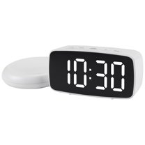 Unique Bargains Alarm Clock White Housing With White Light 4.7"L x 1.6"W x 2.4"H