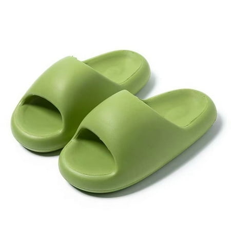 

Thick soled EVA summer slippers indoor feeling of stepping on feces anti slip one word slippers outdoor couples beach sanda