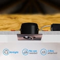 thumbnail image 2 of TORCHSTAR 3 Inch Square Gimbal LED Recessed Light with J-Box for Living Room, Bedroom, LED Downlight Dimmable, 7W (50W Eqv.), 4000K Cool White, ETL/Energy Star/JA8/T24, Oil Rubbed Bronze, Pack of 6, 2 of 8