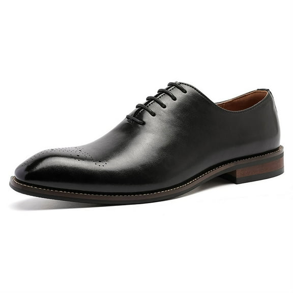 Leather Shoes Men's Business Dress Genuine Leather Square Head Casual Oxford Shoes Men's Leather Shoes