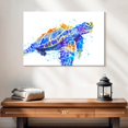 thumbnail image 2 of Elephant Stock Sea Turtle Watercolor Wall Art - Horizontal Canvas Wall Art - Living Room Wall Decor - Animal Canvas - White And Blue Decor - 24" x 16", 2 of 8
