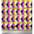 thumbnail image 1 of Soimoi Yellow Cotton Poplin Fabric Argyle Check Print Sewing Fabric Yard 42 Inch Wide, 1 of 3