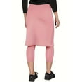 thumbnail image 3 of GceSteap Womens Tennis Skirts With Leggings Knee Length Stretchy Waisted Yoga Capri Pants Golf Long Skorts With Pockets Pink S, 3 of 4