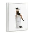 thumbnail image 3 of Stupell Industries Stylish Fashion Female Pose Coffee Designer Purse Graphic Art White Framed Art Print Wall Art, 24x30, by Ziwei Li, 3 of 5